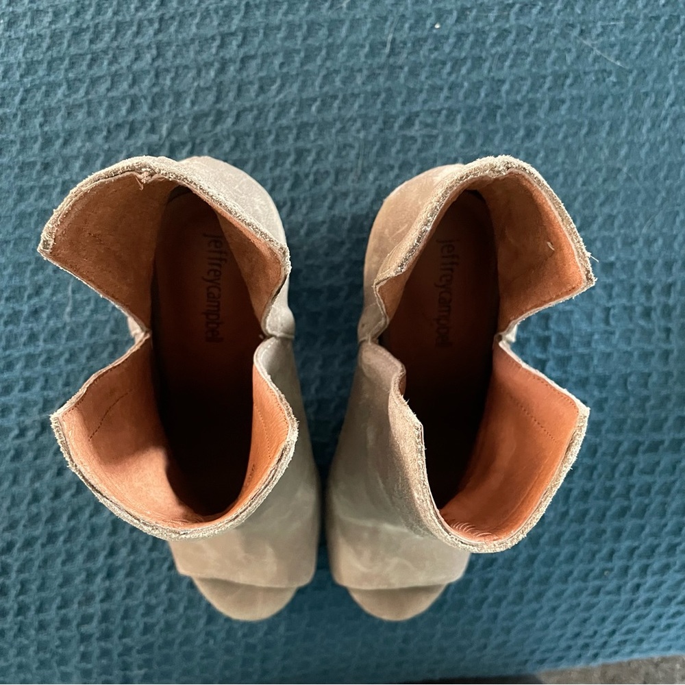 Jeffrey Campbell Suede Open Toe Booties - Picture 5 of 9